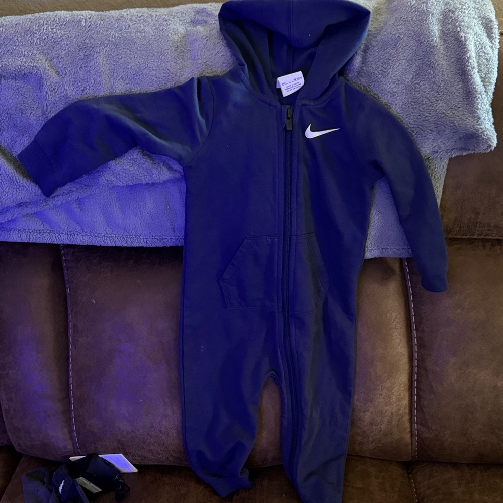 Nike Kids Navy Hooded One Piece